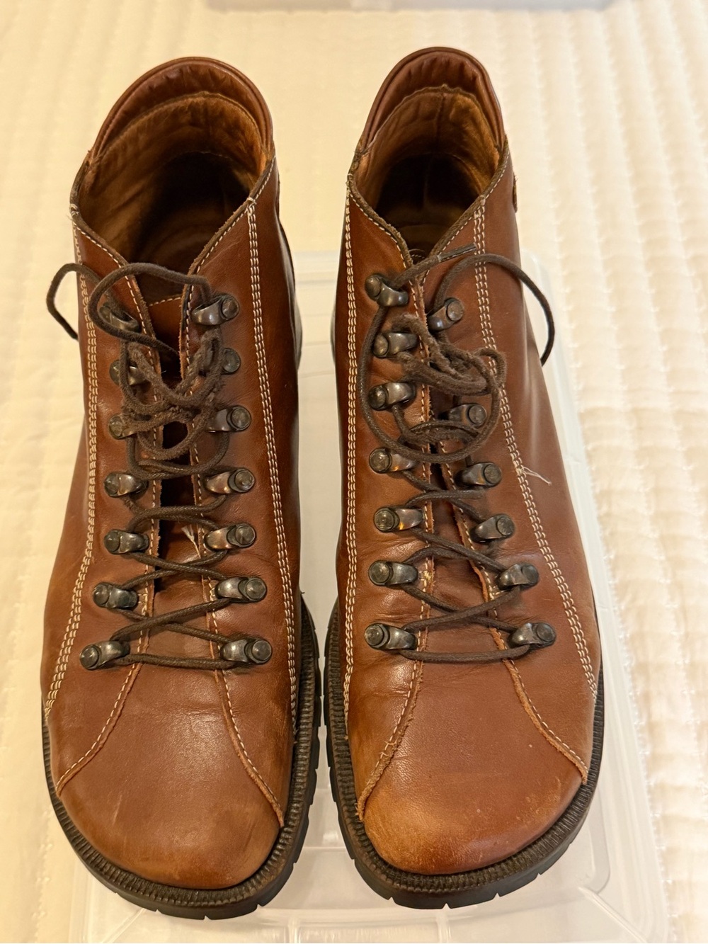 Donald J. Pliner Brown Leather Chukka Boots
